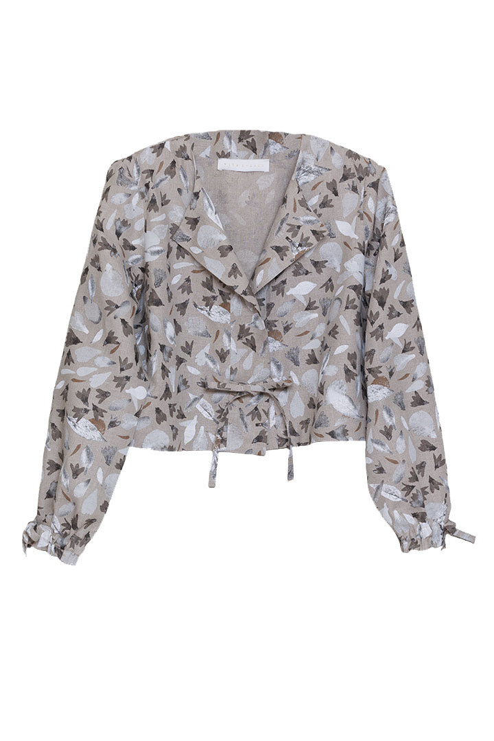 LINEN FLORAL JACKET (available in size: 40, 42, 44)