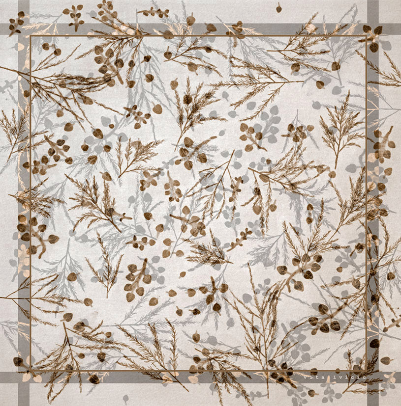 Oregano and asparagus in beige