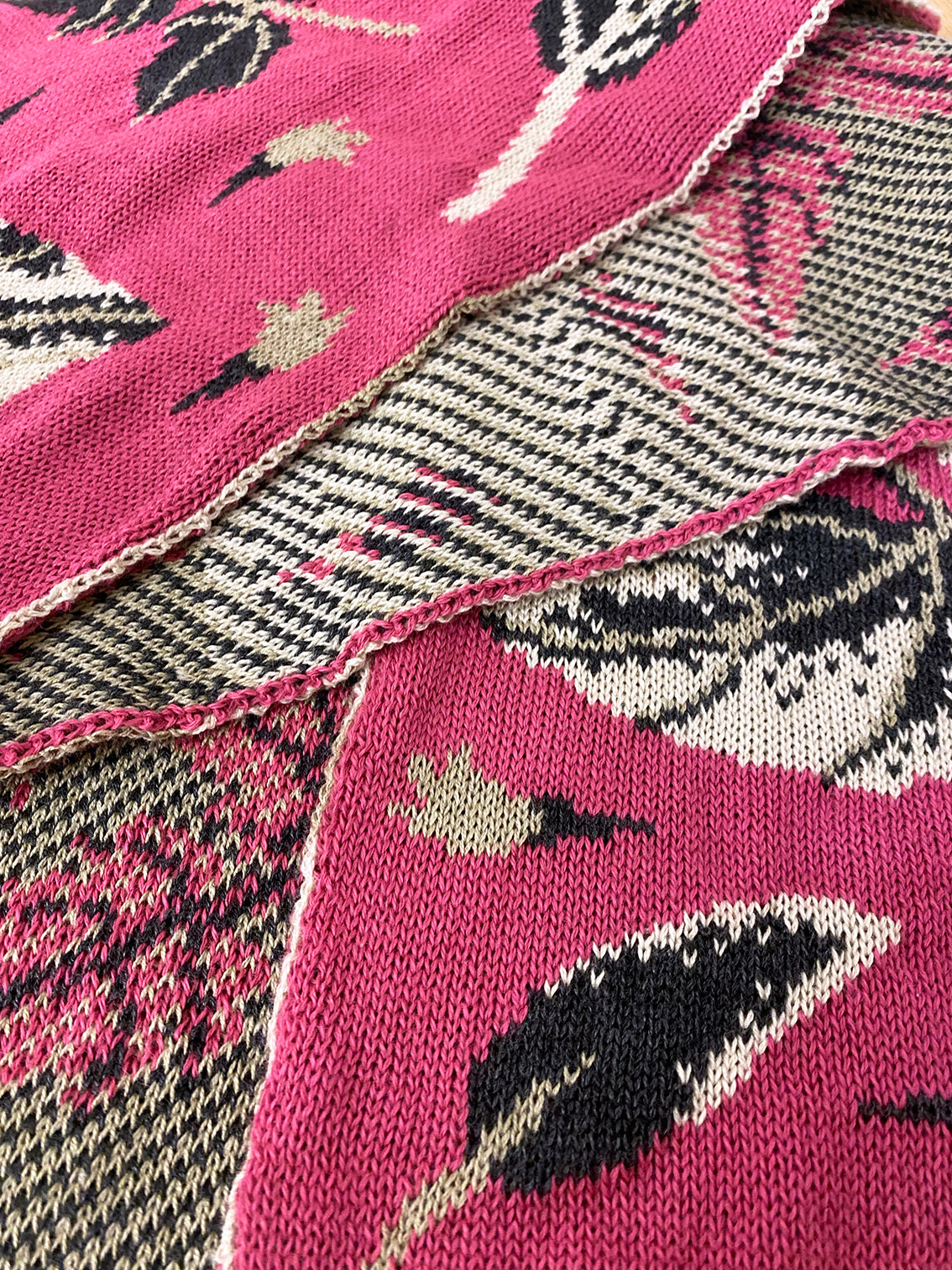 Knitted scarf - pink