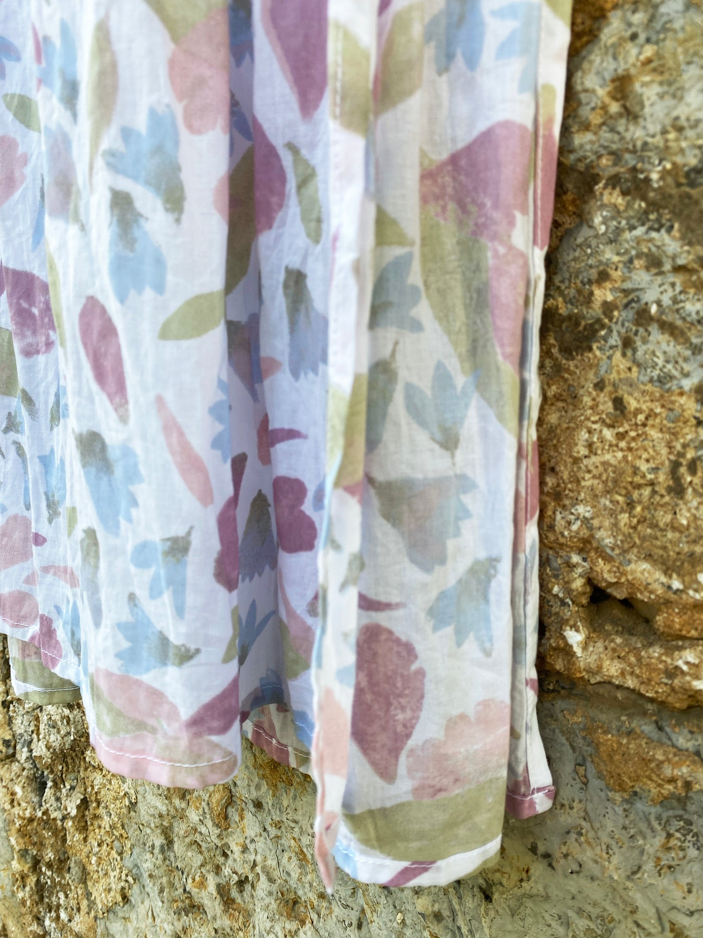 PEONIES AND BLUEBELLS LONG SCARF