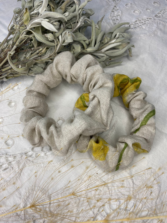 LINEN SCRUNCHIES - PACK OF TWO