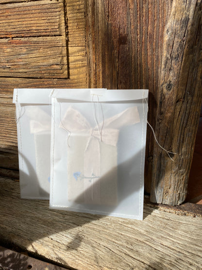 Spominčice – Handmade Mini Notebook with Pressed Forget-Me-Not