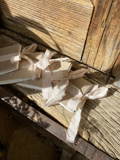 Spominčice – Handmade Mini Notebook with Pressed Forget-Me-Not