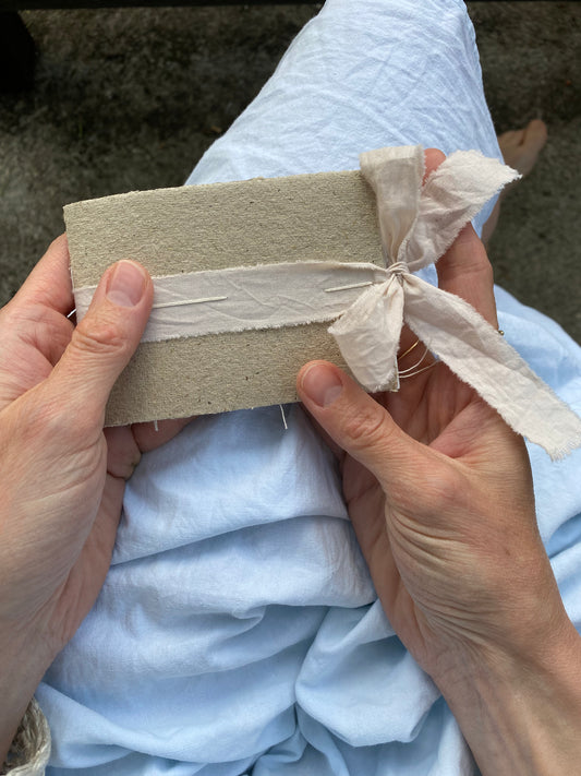 Spominčice – Handmade Mini Notebook with Pressed Forget-Me-Not