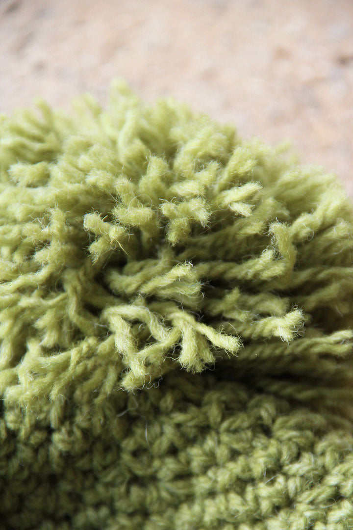 HAND KNITTED HAT - GREEN