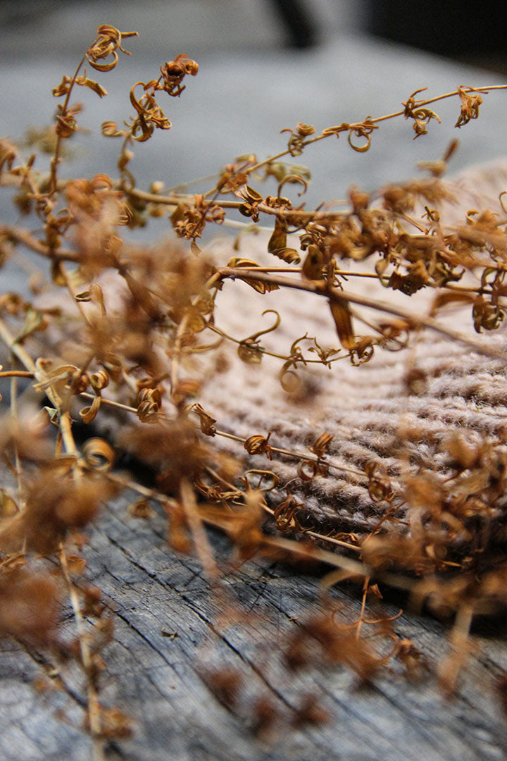 HAND KNITED HAT - TERRACOTTA