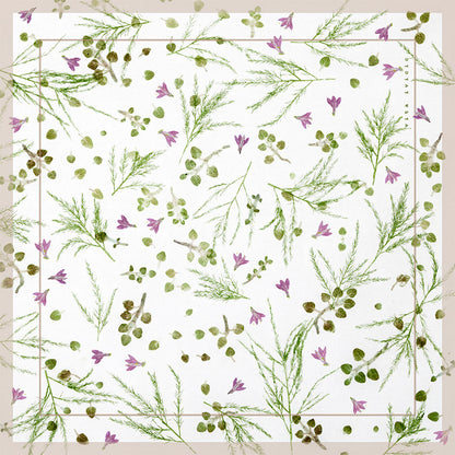 Bluebells, Oregano and Asparagus in white