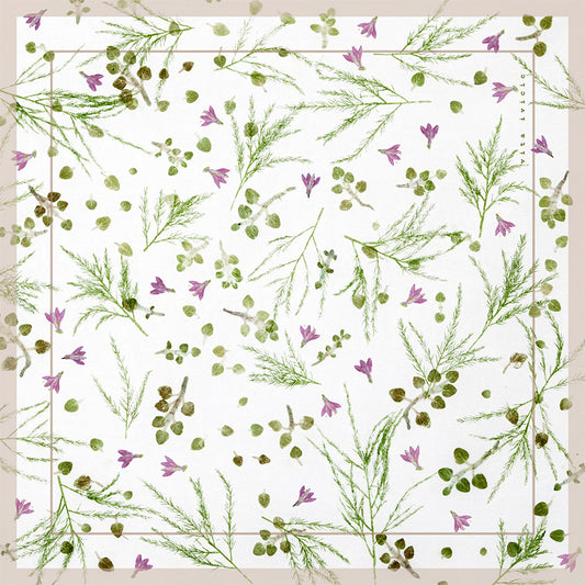 Bluebells, Oregano and Asparagus in white