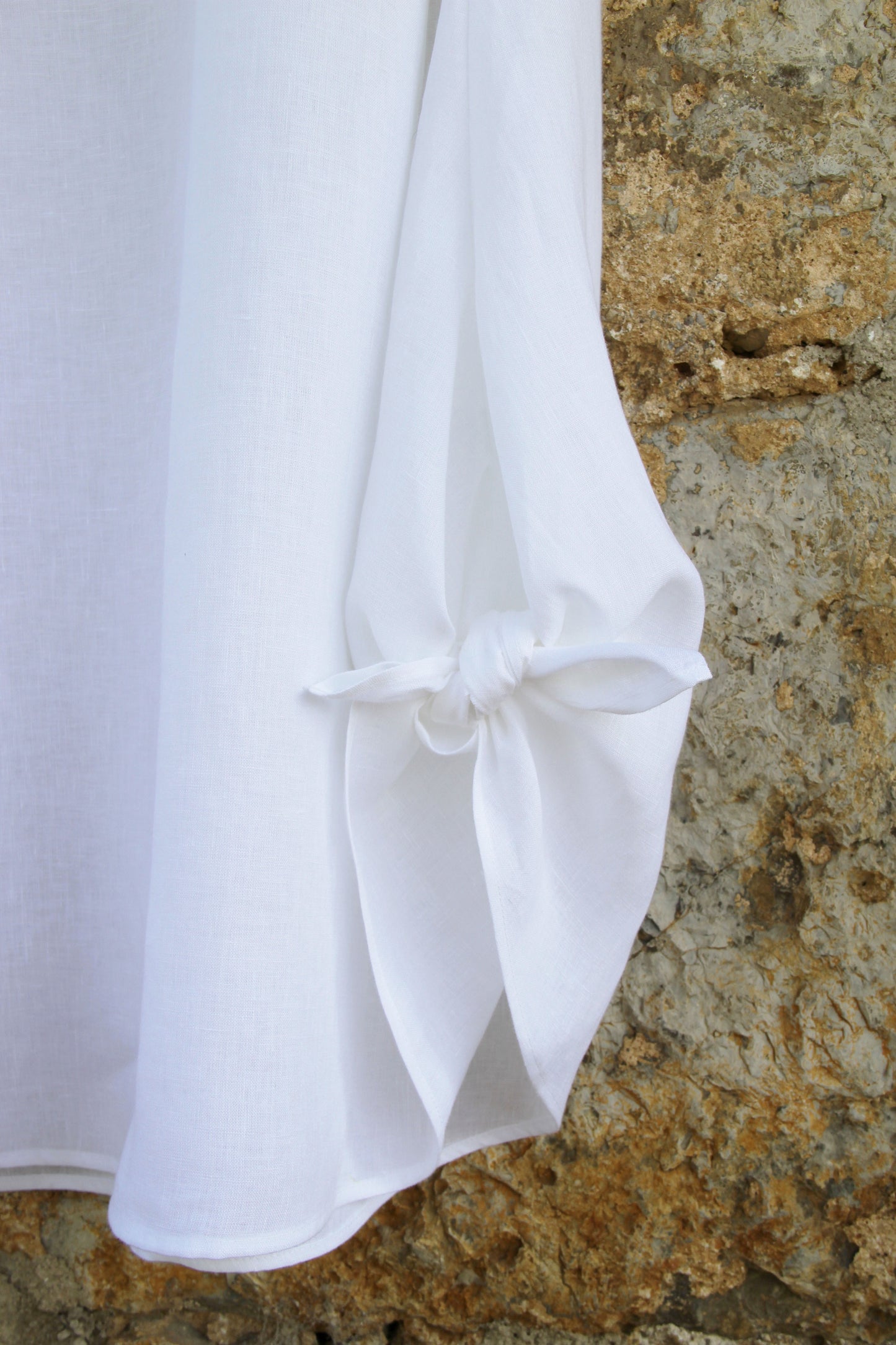 LINEN DRESS - WHITE ((available in size: 40, 42, 44)