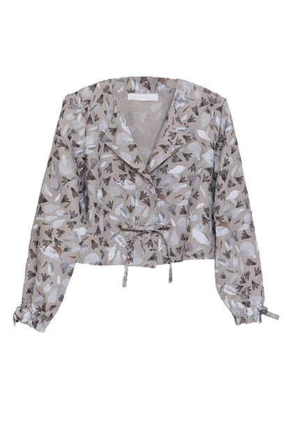 LINEN FLORAL JACKET (available in size: 38, 40, 42, 44)