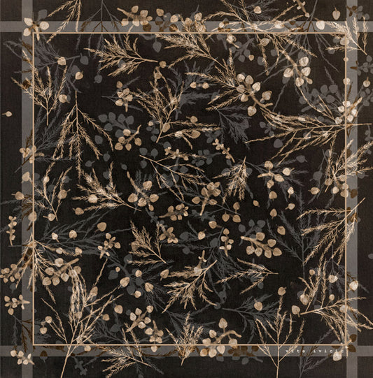 Oregano and Asparagus in black
