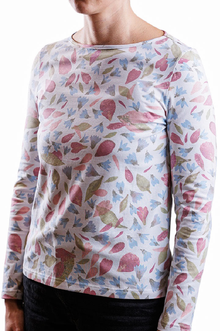 PEONIES AND BLUEBELLS JERSEY SHIRT (available in size: 40, 42, 44)