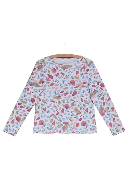 PEONIES AND BLUEBELLS JERSEY SHIRT (available in size: 40, 42, 44)