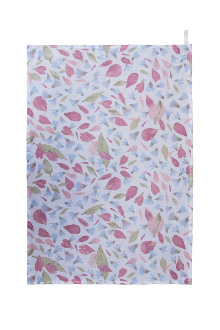 KITCHEN TOWEL PEONIES AND BLUEBELLS