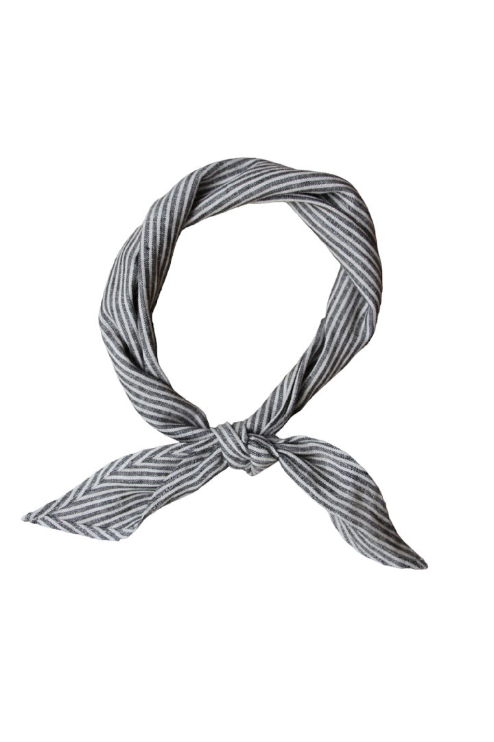 LINEN SCARF - BLACK