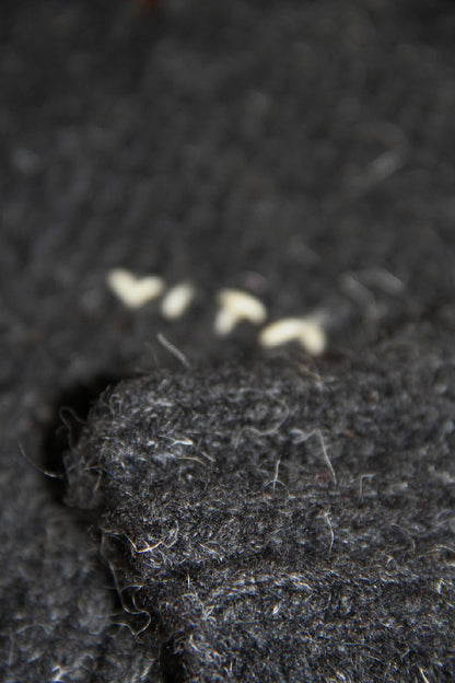 HAND KNITTED MITTENS - BLACK