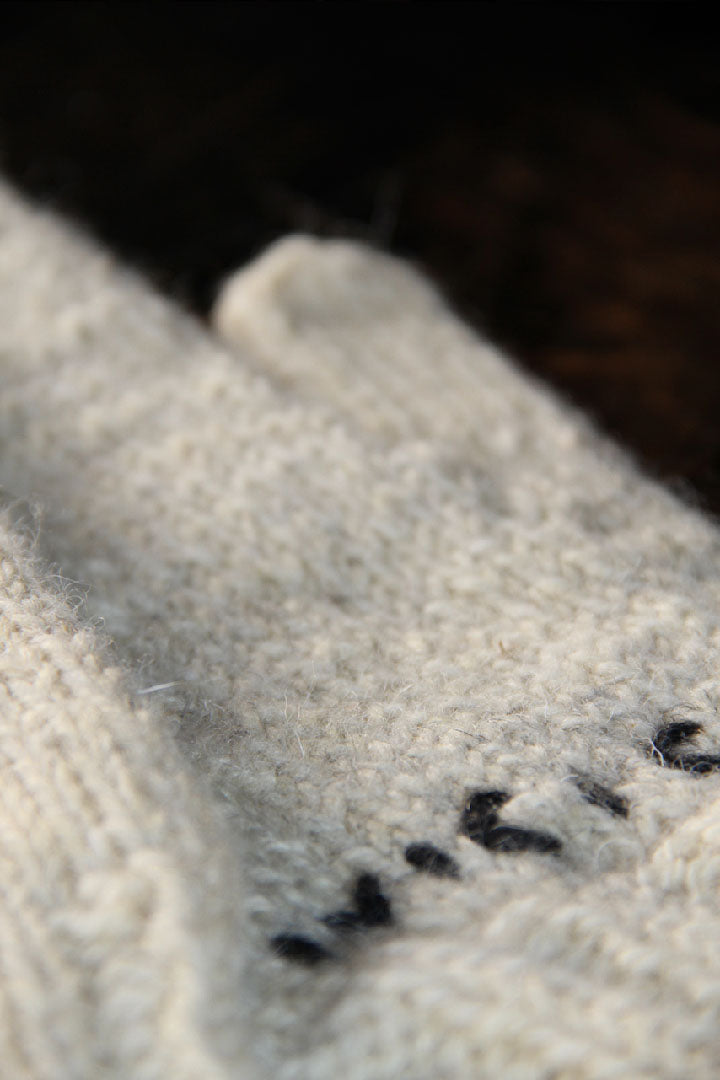HAND KNITTED MITTENS - NATURAL