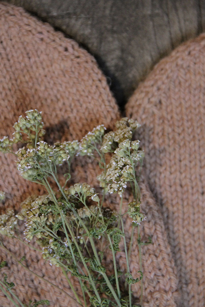 HAND KNITTED MITTENS - TERRACOTTA