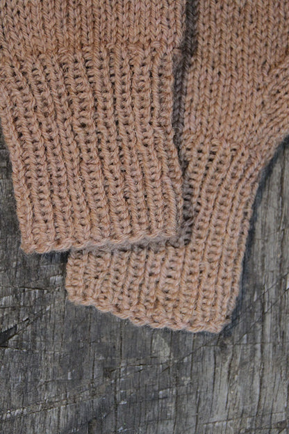 HAND KNITTED MITTENS - TERRACOTTA