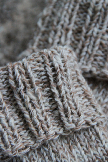 HAND KNITTED SOCKS - BEIGE