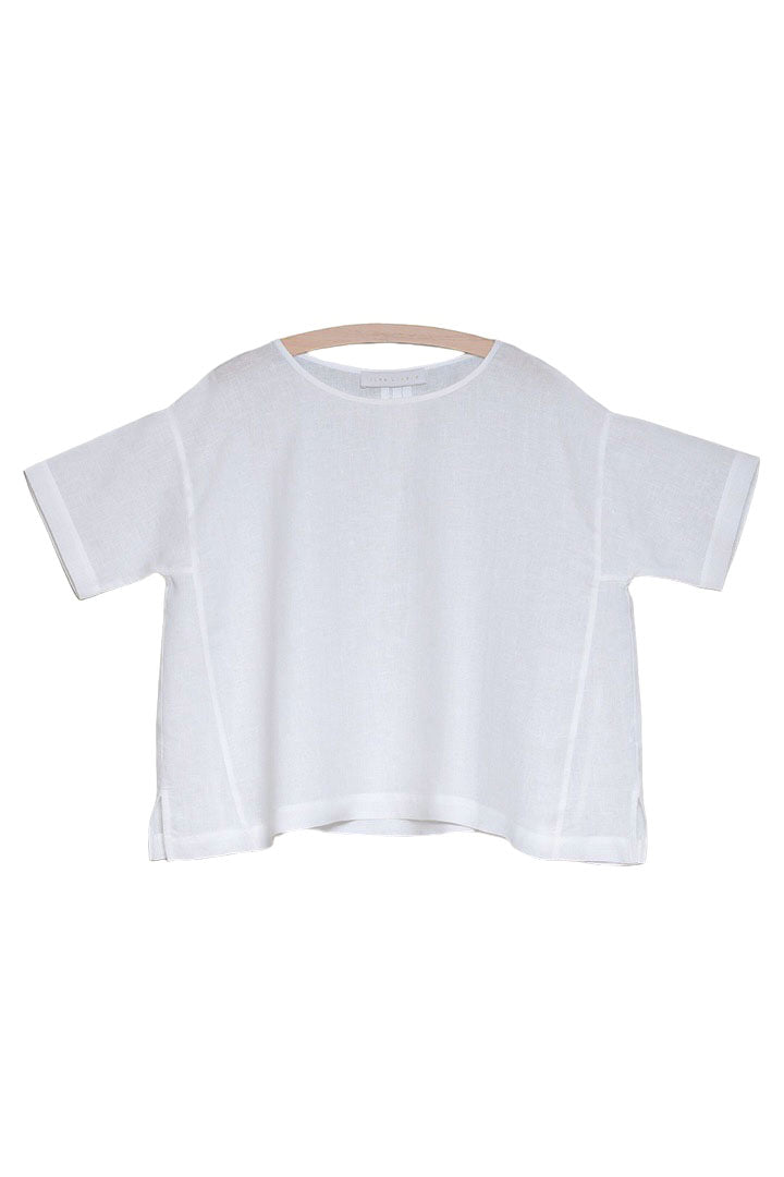 WHITE LINEN SQUARE TOP (available in size: 44)