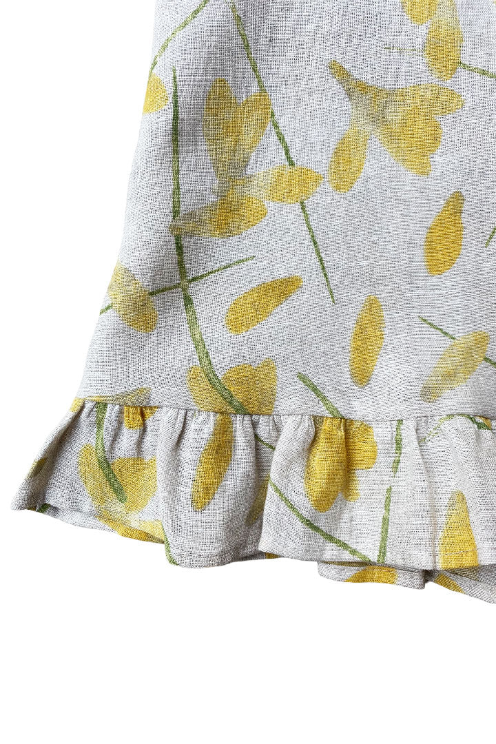 CROCUS FLOWERS LINEN TOP (available in size: 38, 40)
