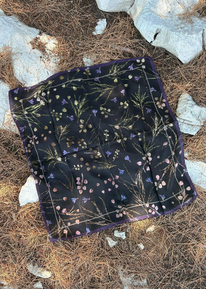 Bluebells, Oregano and Asparagus in black