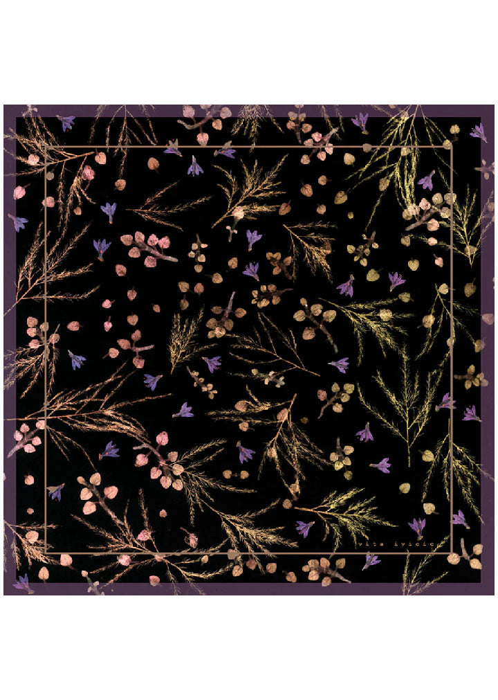 Bluebells, Oregano and Asparagus in black