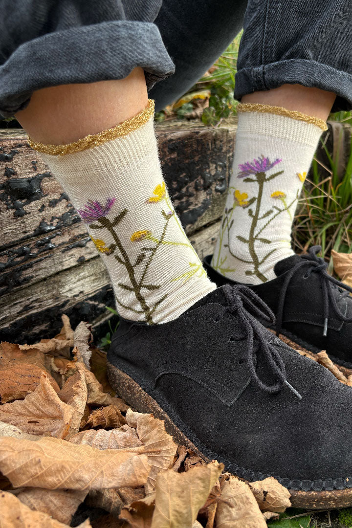 Buttercup and Knapweed socks - TWO PAIRS