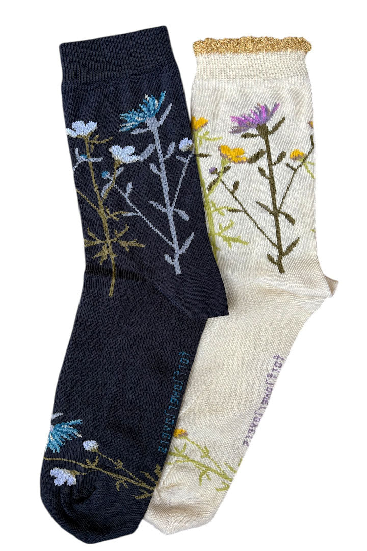 Buttercup and Knapweed socks - TWO PAIRS