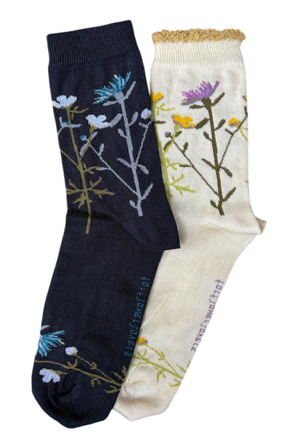 Buttercup and Knapweed socks - TWO PAIRS