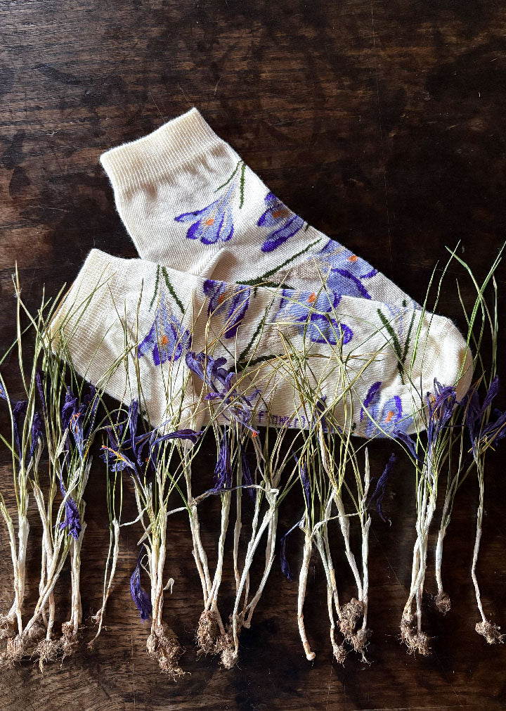 Crocus Flower Socks low cut