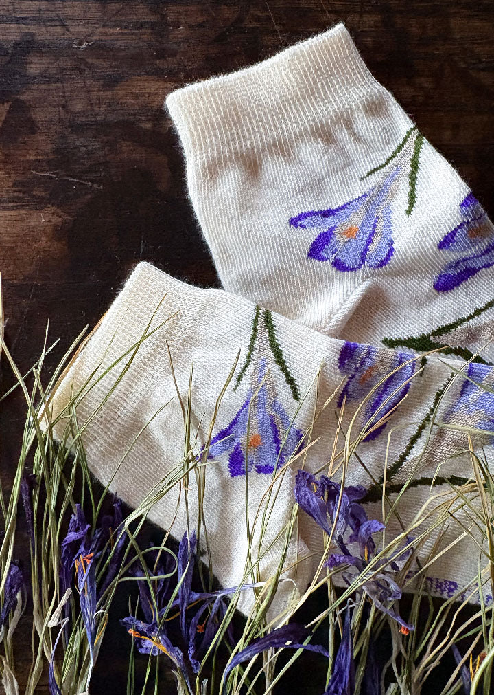 Crocus Flower Socks low cut