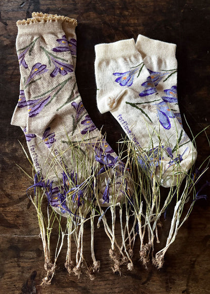 TWO PAIRS - Crocus Flower Socks