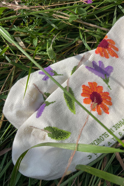 Summer flowers socks - THREE PAIRS