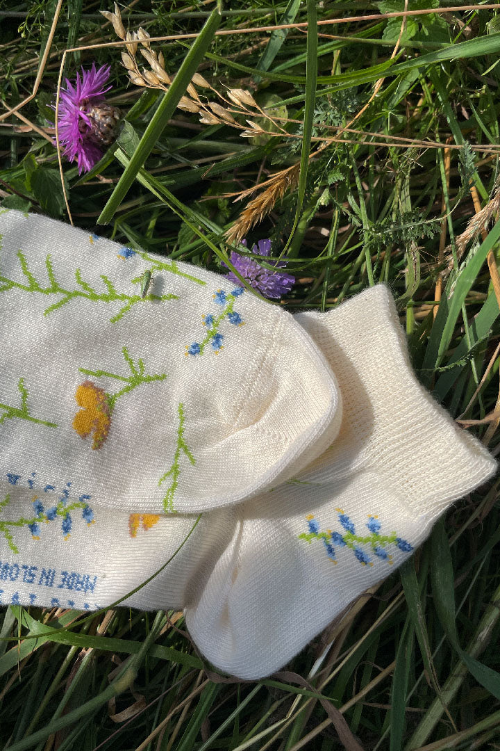 Summer flowers socks - THREE PAIRS