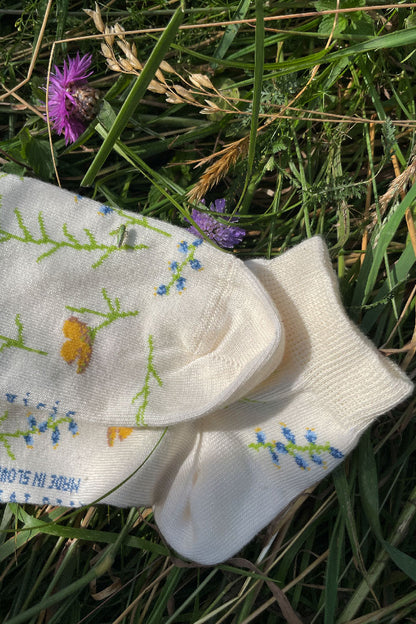 Summer flowers socks - THREE PAIRS