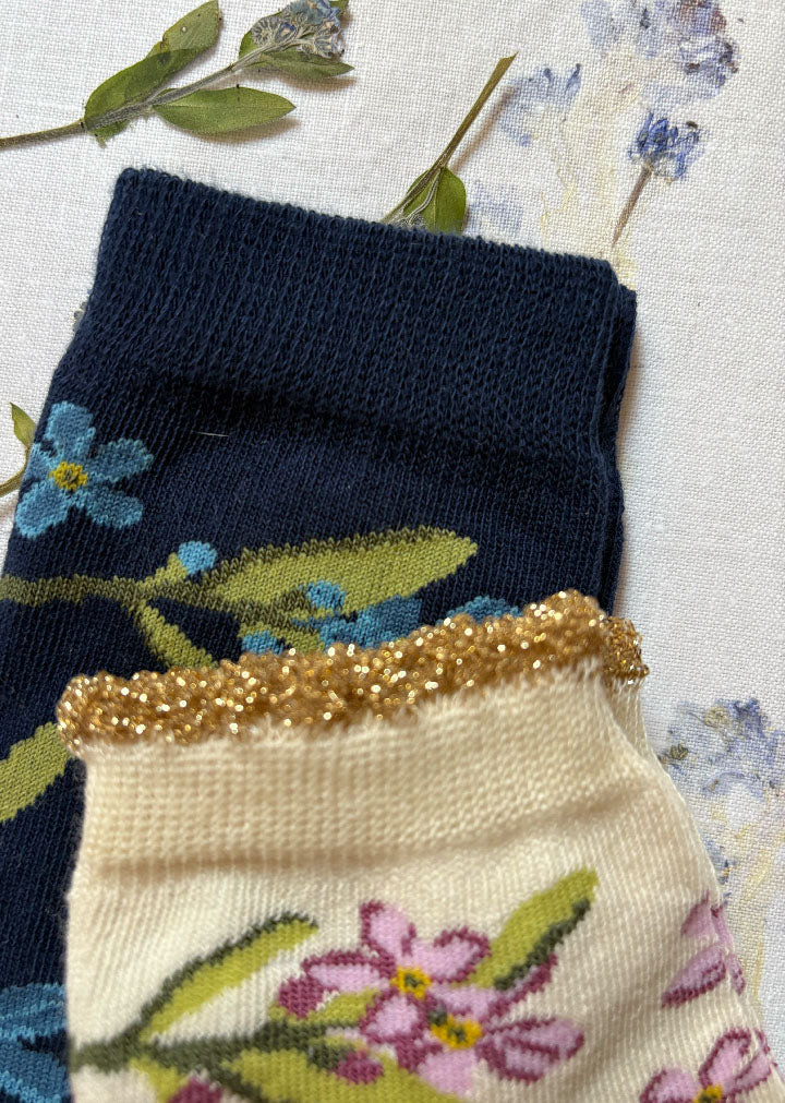 TWO PAIRS - Forget-me-not Socks