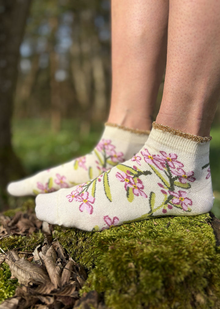 FOUR PAIRS - Floral Socks  PREORDER