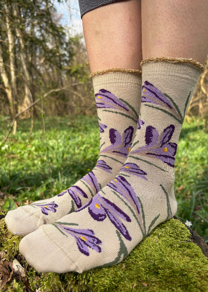 TWO PAIRS - Crocus Flower Socks
