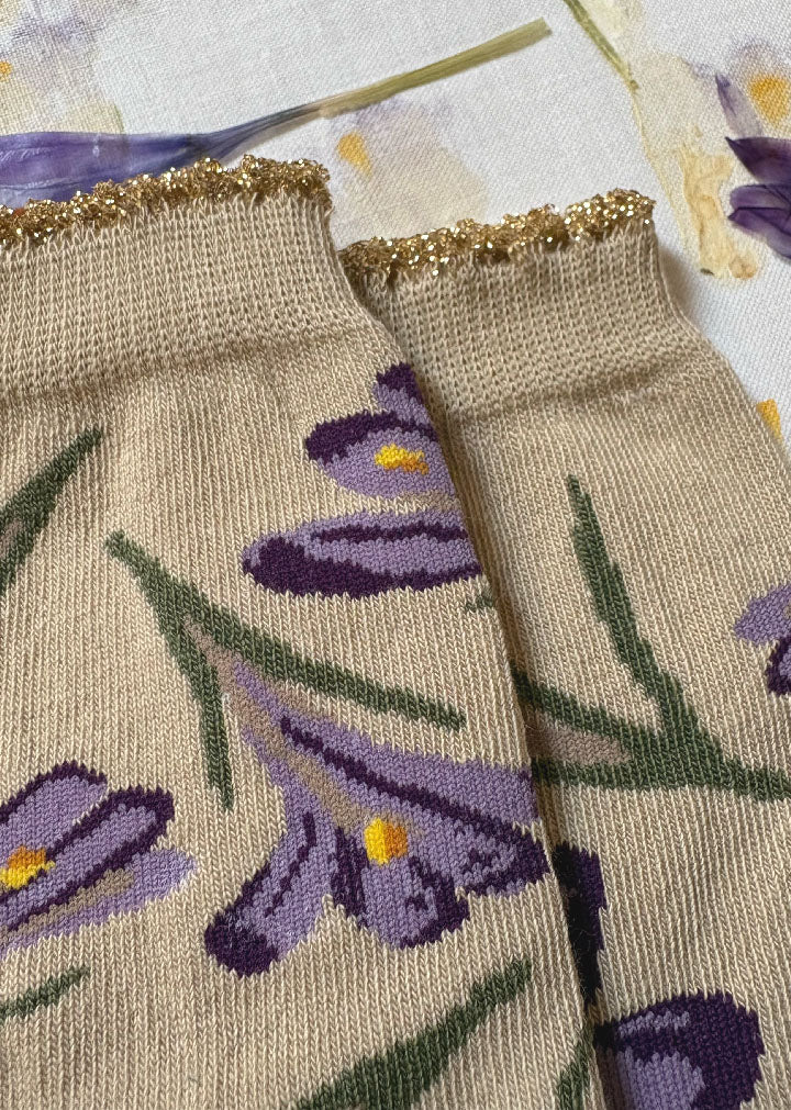 Crocus Flower Socks