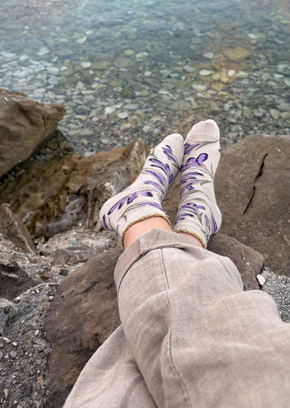 Crocus Flower Socks