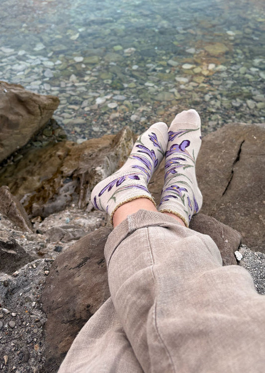 Crocus Flower Socks