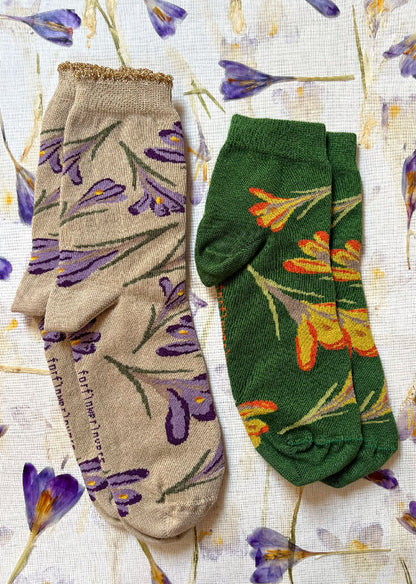 TWO PAIRS - Crocus Flower Socks