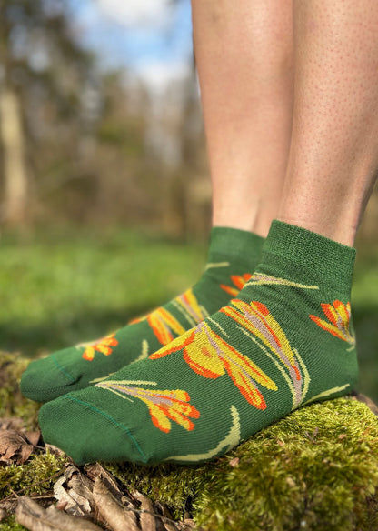 Crocus Flower Socks low-cut